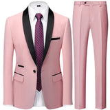 Men's British Style Slim Suit 3 Piece Set Jacket Vest Pants / Male Business Gentleman High End Custom Dress Blazers Coat  S-6XL