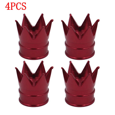 1/4PCS Creative Crown Aluminum Car Wheel Tyre Tire Air Valve Stem Cap Dust Cover Car Styling Decorative Auto Exterior Decoration