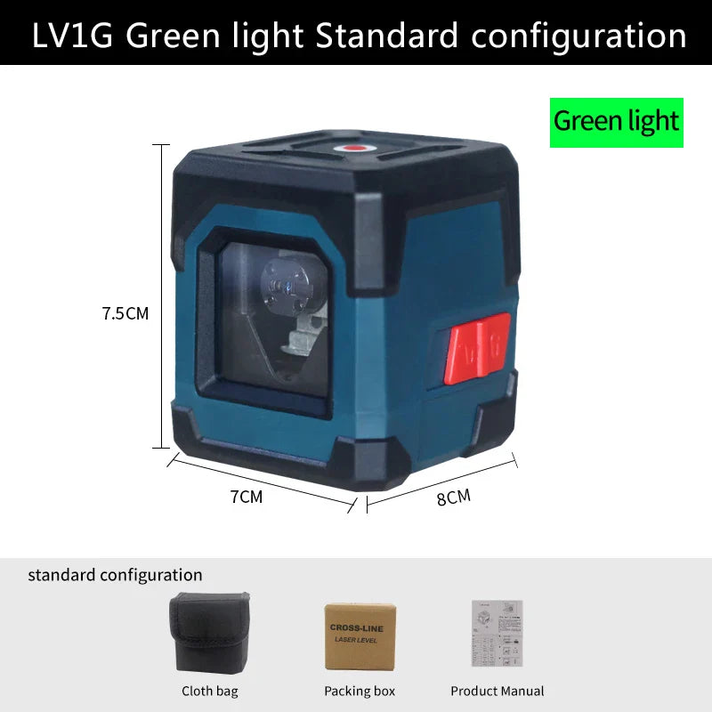 HANMATEK LV1 Laser Level Cross Line Laser with Measuring Range 50ft, Self-Leveling Vertical and Horizontal Line Nivel Laser