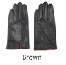 Gours Winter Men's Genuine Leather Gloves New Brand Touch Screen Gloves Fashion Warm Black Gloves Goatskin Mittens GSM012