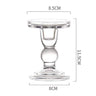 Transparent Glass Candle Holders Candlesticks for Home Office Decor Wedding