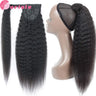 Straight Ponytail Human Hair 8-32 Inches Machine Made Magic Wrap Around Clip In Ponytail Remy Brazilian Human Hair Extensions