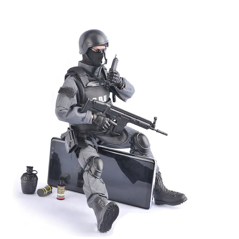 SWAT Soldier Toy Figures Flying Tigers Model Movable Joint 11.8" 30cm PVC Action Figure Kids Toys Boyfriend Gifts 1/6 Scale