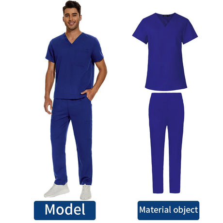 High Quality Unisex Scrubs Uniform Nurse Suit Pet Beauty Shop Medical Sets Spa Uniforms Womens Scrub Sets Work Wear Oversized