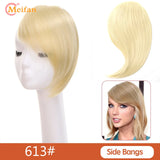 MEIFAN Synthetic False Bangs Clip-In Bangs Extension Natural Neat Fake Fringe Topper Hairpiece Invisible Clourse Hairpieces