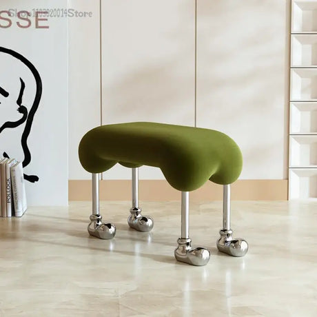 Cream Style Dog Stool Dining Chair Clothing Store Bench Mickey Chair Home Door Light Luxury Shoe Changing Stool Bed End Stool