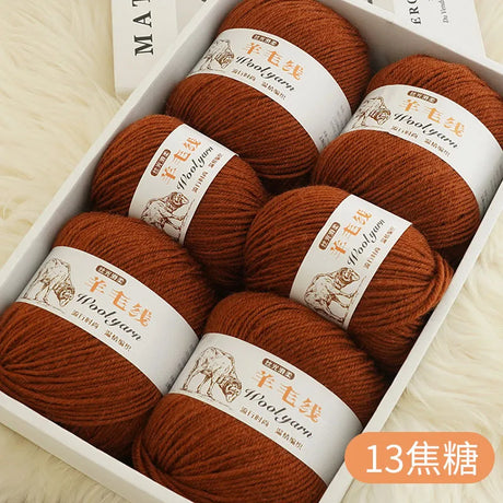 Top Quality Wool Blended Crochet Yarn Knitting Sweater Scarf Woollen Thread Thick Yarn 4ply 3pcs*100g=300grams Free shipping