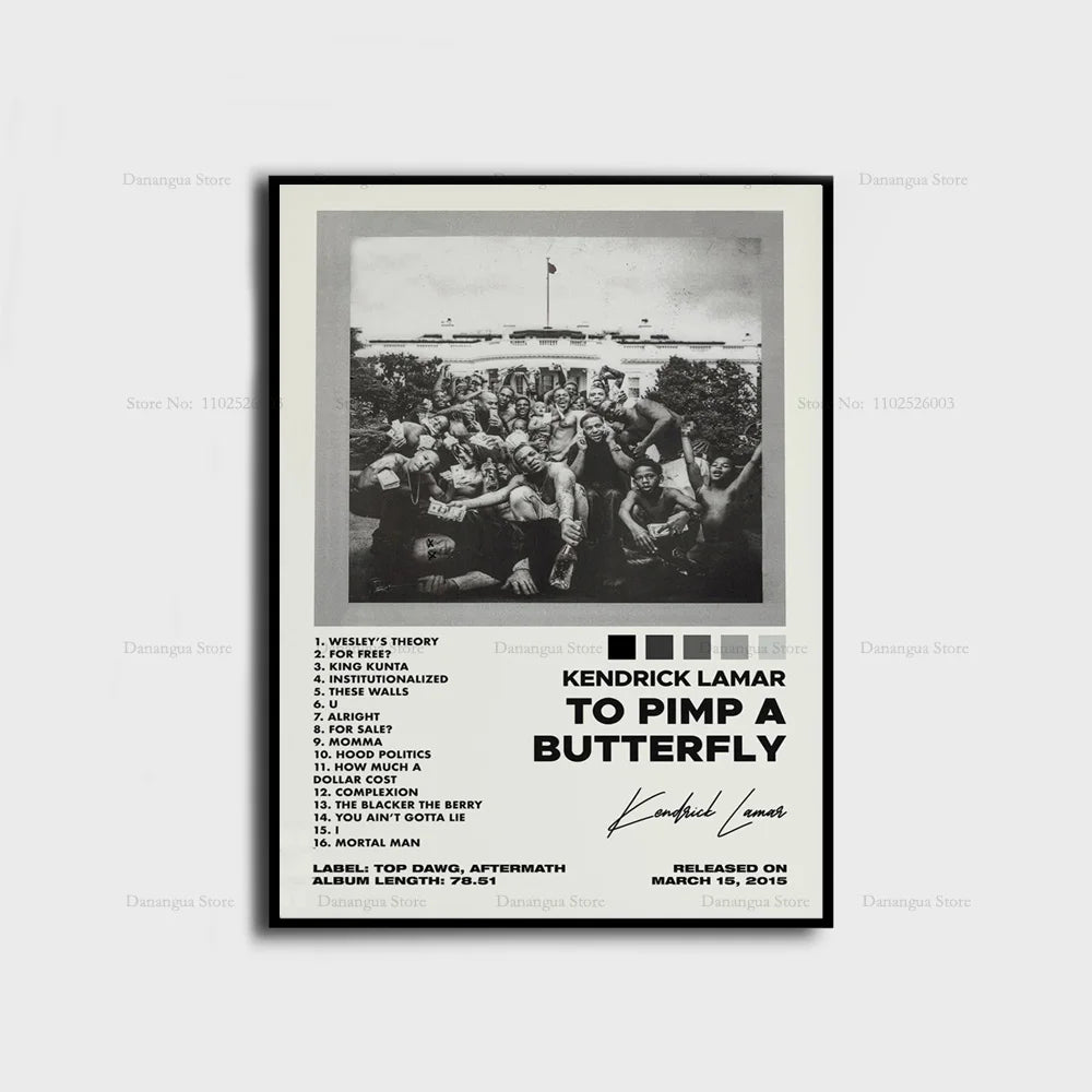 Kendrick Lamar Good Kid Maad City Hip Hop Music Album Cover Poster Prints Wall Art Painting Picture Photo Gift Room Home Decor