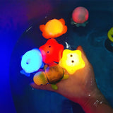 Children's bath toys Induction water play light-up animal bathroom toys light net fishing turtle coax baby