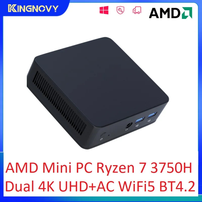 Hot sell Mini PC AMD Ryzen 7 3750H 5 3550H Barebone Computers Windows 11 Gaming PC 2xDDR4 NVMe Dual 4K desktop UHD HTPC WiFi