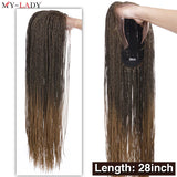 My-Lady 28inch Synthetic Braided Wigs Senegalese Twist Lace Front Wig Knotless Frontal Lace Wigs Braids Hair For African Women