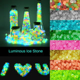 1000/500Pcs Garden Decoration Outdoor Luminous Stones Glow In The Dark Pebbles Aquarium Fish Tank Yard Decor Crystals Rocks Bulk