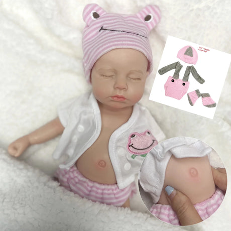 33cm Painted Solid Silicone LouLou Bebe Reborn  Girl and Boy Lifelike Reborn Dolls Muñecas Reborn Bebe Reborn Corpo De Silicone