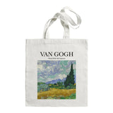 Van Gogh Painting Women Canvas Shoulder Bag High Capacity Tote Bag Aesthetics Shopping Bags Cotton Handbags Books Bag For Girls