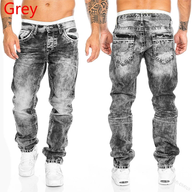 Straight Jeans Man Vintage Wash Denim pants Spring Summer Boyfriend baggy Jeans men Streetwear Cacual Designer Cowboy Trousers