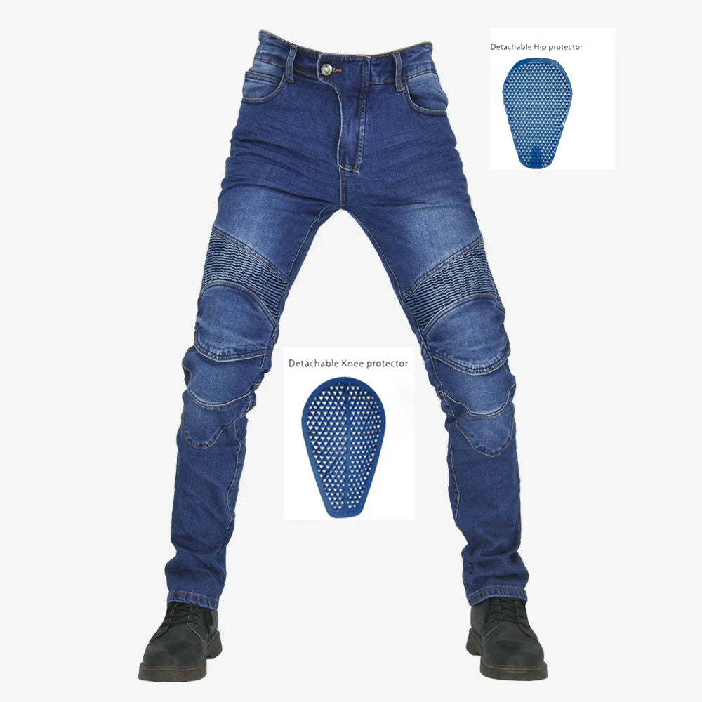 Men Jeans Men Motorcycle Pants Motorcycle Jeans Protective Gear Riding Touring Motorbike Trousers With Hip and Knee Gears