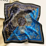 Silk Square Scarf Women 100% Real Luxury Brand Horse Print Neckerchief Female Hair Hand Bag Wrist Foualrd Scarves Bandana