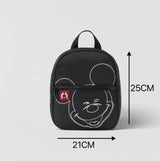 Mickey Disney Brand New Style Black Backpacks Children Printing Cute Soft Fashion Trendy Simple Canvas Bags For Baby Girls Boys