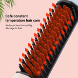 Professional Hair Hot Heating Comb Straightener for Women's Hair Wigs Beard Electric Straightening Brush Smoothing Comb Wireless