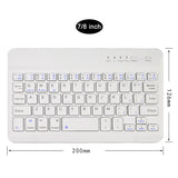 Universal Wireless Bluetooth Keyboard with Leather Case Stand Cover for iPad 7 8 Inch 9 10 Inch Tablet for iOS Android Windows