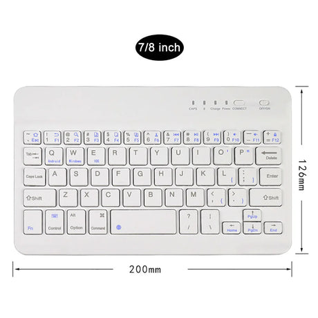 Universal Wireless Bluetooth Keyboard with Leather Case Stand Cover for iPad 7 8 Inch 9 10 Inch Tablet for iOS Android Windows