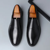 New Fashion Dress Men's Shoes Pointed Toe Leather Men Casual Formal Loafers Business Wedding Oxfords Shoes Zapatillas De Hombre