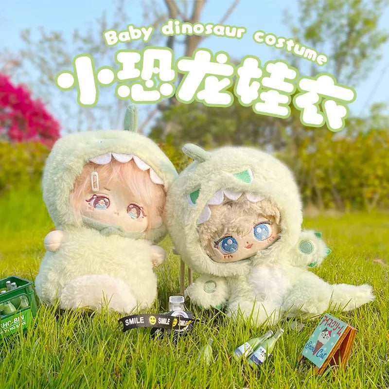 Doll Clothes for 20cm Idol Doll Outfit Accessories Green Dinosaur One-Piece Suit for Super Star Dolls Toys Collection Gift