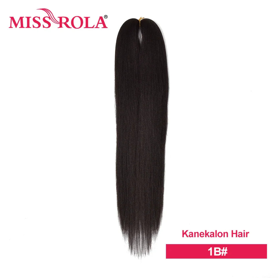 Miss Rola Synthetic Wholesale Bulk 6 Pieces 30Inch 28Inch 26Inch Pre Stretched Jumbo Braiding Hair Kanekalon EZ Twist Braid Hair