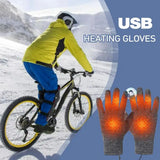 Motorcycles Electric Heated Gloves Polyester Touch screen Thermal Gloves USB Rechargeable Warm Gloves For Motorcycle Accessories