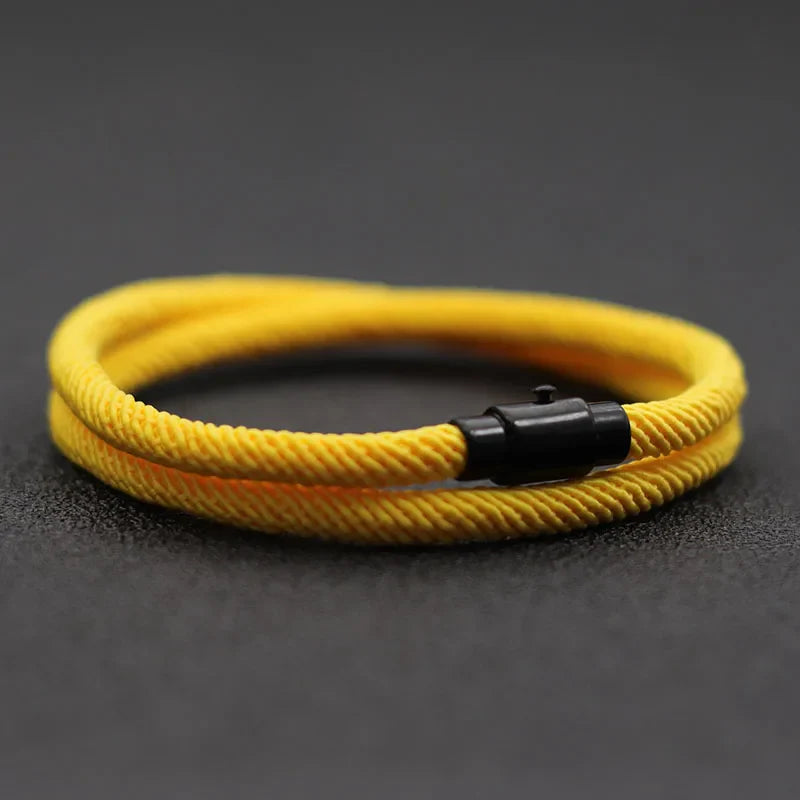 New Minimalist Men Rope Bracelet Double Layer Survival Braclet Homme Accessories Boyfriend Gift Magnet Buckle Pulsera Hombre