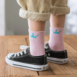 Kids Socks Girl Boy Fall Winter Thick Warm Cute Cartoon Baby 1-12Y Cotton Medium Tube Terry Socks 5 Pairs For Children