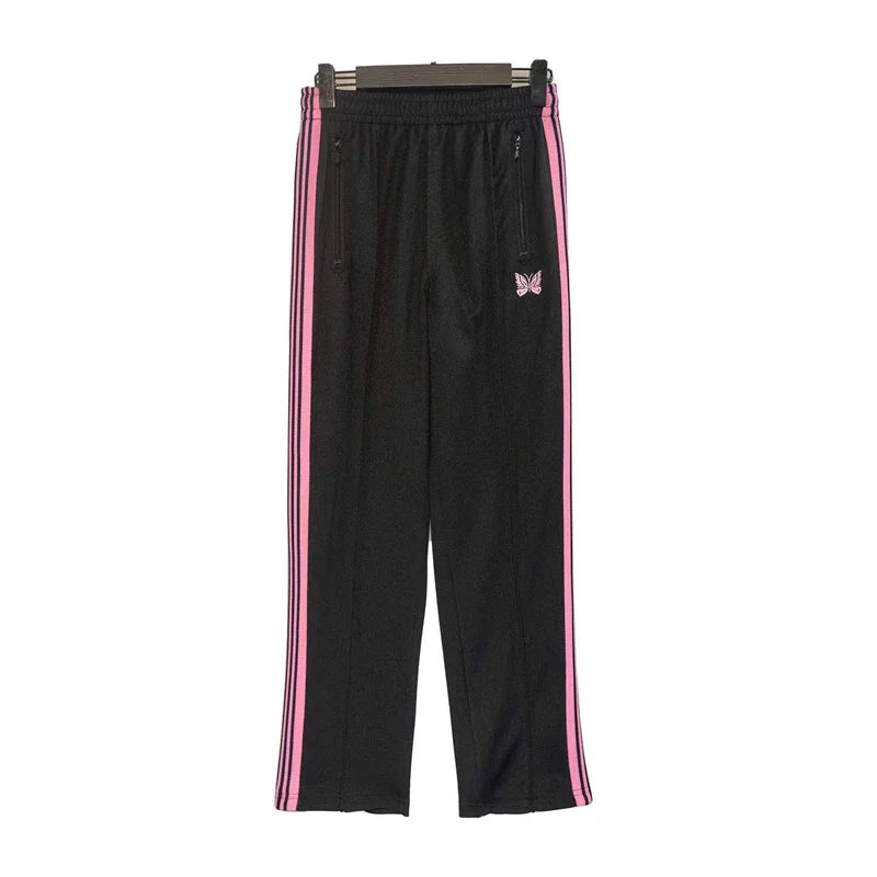 23SS Top Quality 1:1 Awge Needles Sweatpants Men Women Embroidered Butterfly Stripe Needles Pants Trousers Casual Pant