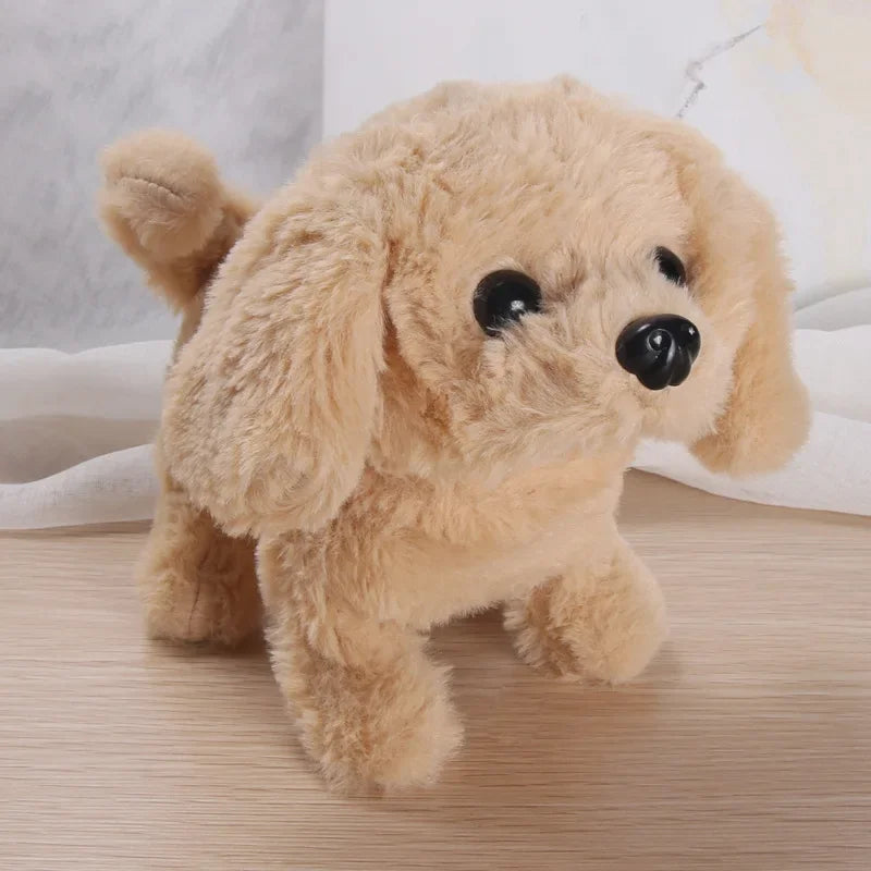 18CM Electric Simulation Puppy Plush Toys Interactive Cute Dog Robot Funny Wagging Shaking Toy for Kids Birthday  Xmas Gift