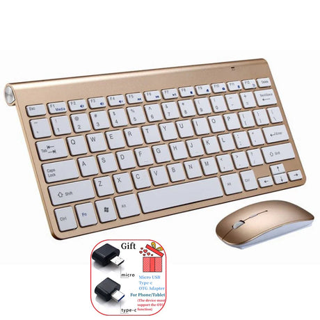 Spanish Hebrew Korean Thai Wireless Keyboard Mouse Combo 2.4G Mini Portable Wireless Keyboard and Mouse for Windows Mac Android