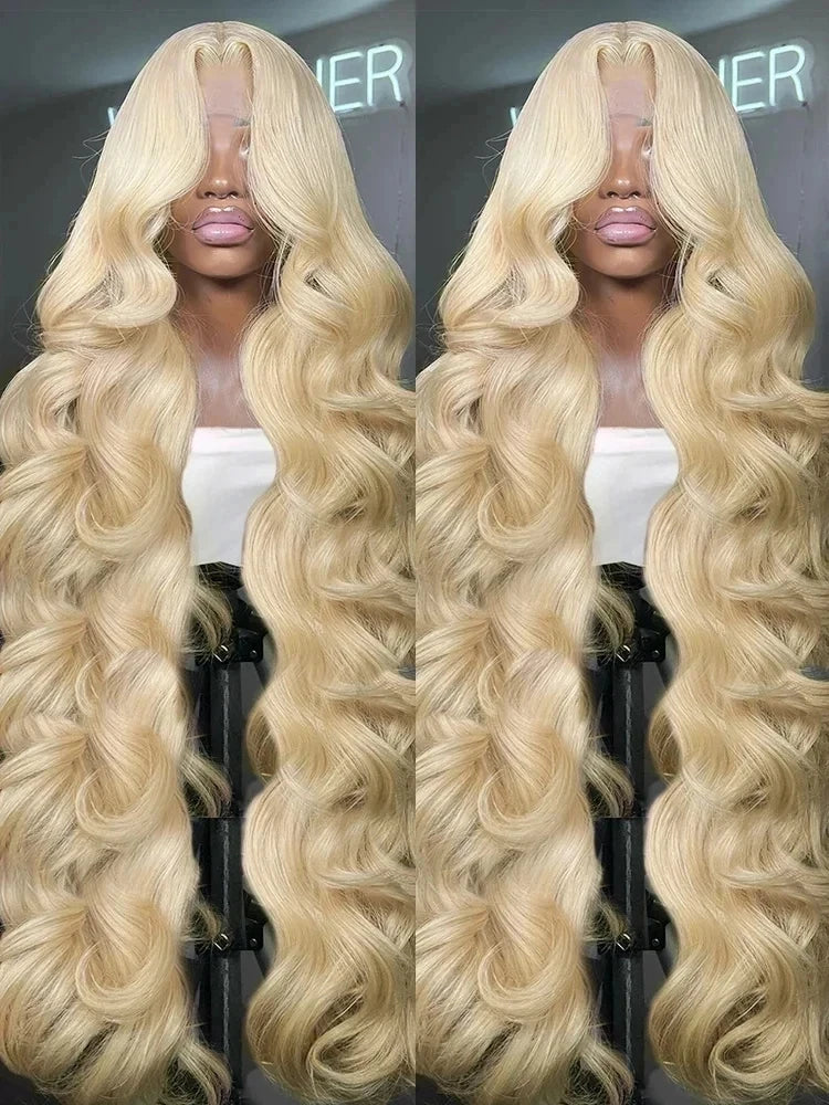 613 Honey Blonde Body Wave Lace Front Wig 13x6 HD Transparent Lace Frontal Wigs Brazilian 13x4 Colored Human Hair Wigs For Women