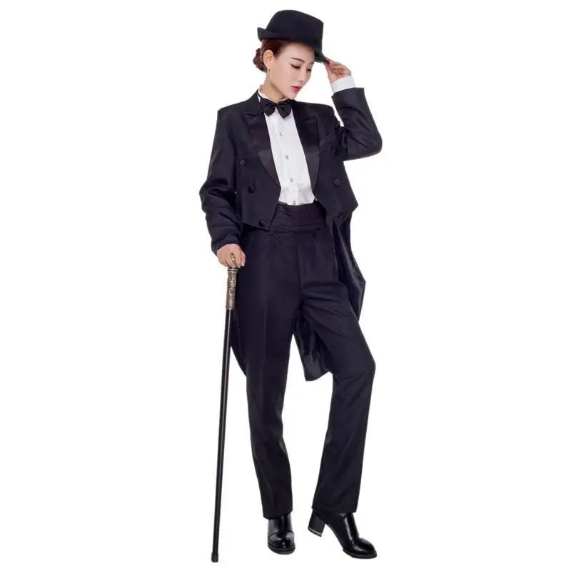 Men's Tuxedo Suits Set Classic Formal Tailcoat Tuxedo 2 Pcs Sets Women Fashion Party Wedding Prom Clothing Male (Jacket+Pants)