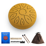 6-Inch Steel Tongue Drum 11 Notes Handpan Drum C Key Drum Mallet Finger Picks Percussion Musical Instruments for Meditation Yoga