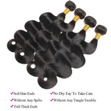 12A Body Wave Bundles With Closure 4x4 Brazilian Human Hair 3 Bundles With Lace Closure 100% Unprocessed Hair Weave Extensions