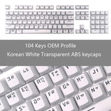 104 Keys Russian Korean Backlit Keycaps For Mechanical Gaming Keyboard Cherry MX Switch OEM Profile ABS Keycap Gamer Custom DIY