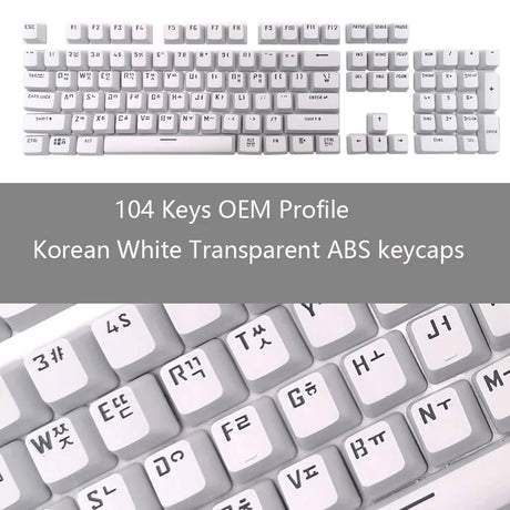 104 Keys Russian Korean Backlit Keycaps For Mechanical Gaming Keyboard Cherry MX Switch OEM Profile ABS Keycap Gamer Custom DIY