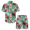 Hawaiian 2Pcs Shirts Suit Men Fashion Tracksuit 3D Print Shirt+Beach Shorts Fashion Two Piece Sets Hawaii Shirts Unisex Clothing