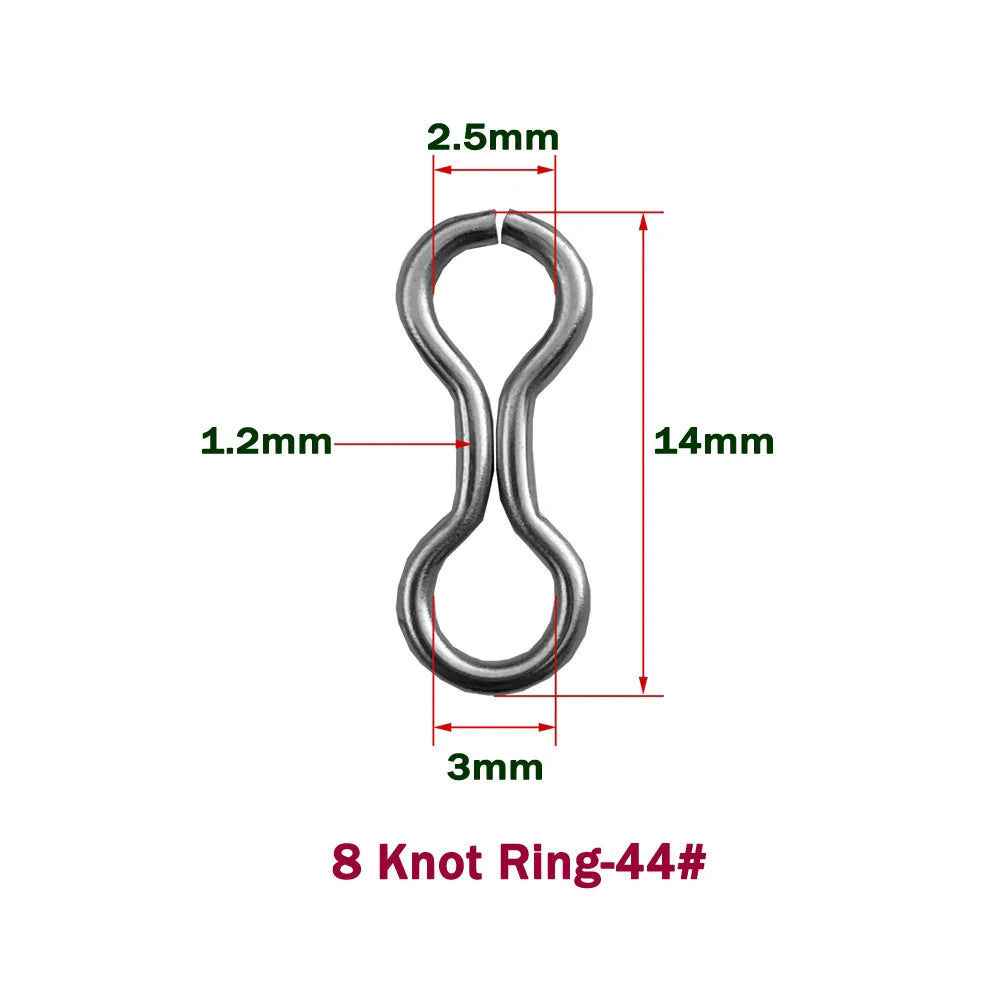 CF Lure Hard bait 30~46 Size DIY Stainless Steel 8 Knot Ring Customizable Jointed Ring Fishing