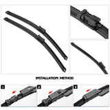 Car Wiper Blade Blades For Peugeot 3008 2008-2016 32"+28R" Windshield Windscreen Clean Naturl Rubber Cars Wipers Accessories