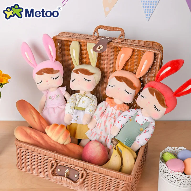 Metoo Dolls Kids Toys Pastoral Angela Cute Stuffed Animals Rabbit Plush Toys For Girls Baby Christmas Birthday Gift