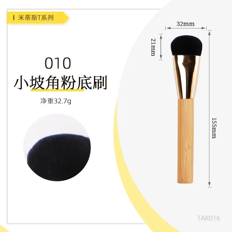 T-ARTE Makeup Brushes Powder Foundation Blusher Eyeshadow Brushes Professional Natural Animal Hair Bamboo Handle Make Up Tools