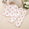 hibobi 2-Piece Girl Spring Allover Heart Printed Long Sleeve Top & Matching Pants Comfortable And Cute Loungewear Set