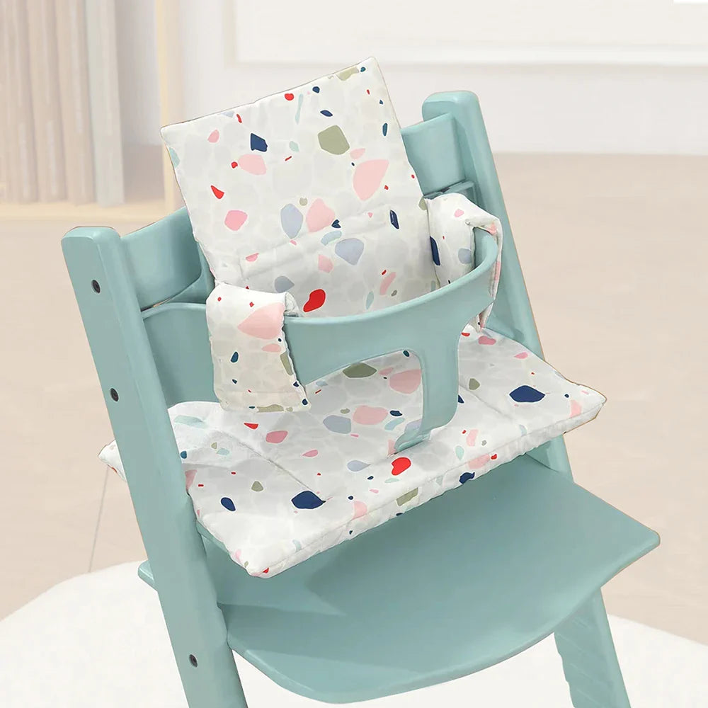 Baby Seat Cushion For Highchair Stokke Tripp Trapp Growth Stool Dinner Chair With Backrest Cloth Cover Replacement Accessories