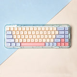 Cute Cotton Candy Keycaps XDA Profile 132 Key Replaceable Support for 61/64/68/78/84/87/96/980/108 Mechanical Keyboards