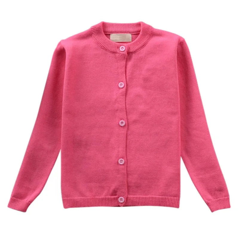 Autumn Kids Sweater Coat Baby Warm Knitwear Children Cardigan Toddler Boys Girls Long Sleeve Solid Cotton Sweater Jackets