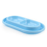 Pet Double Bowl Plastic Kitten Dog Food Drinking Tray Feeder Cat Feeding Anti Ants Water Dish Pet Puppy Supplies Accessories